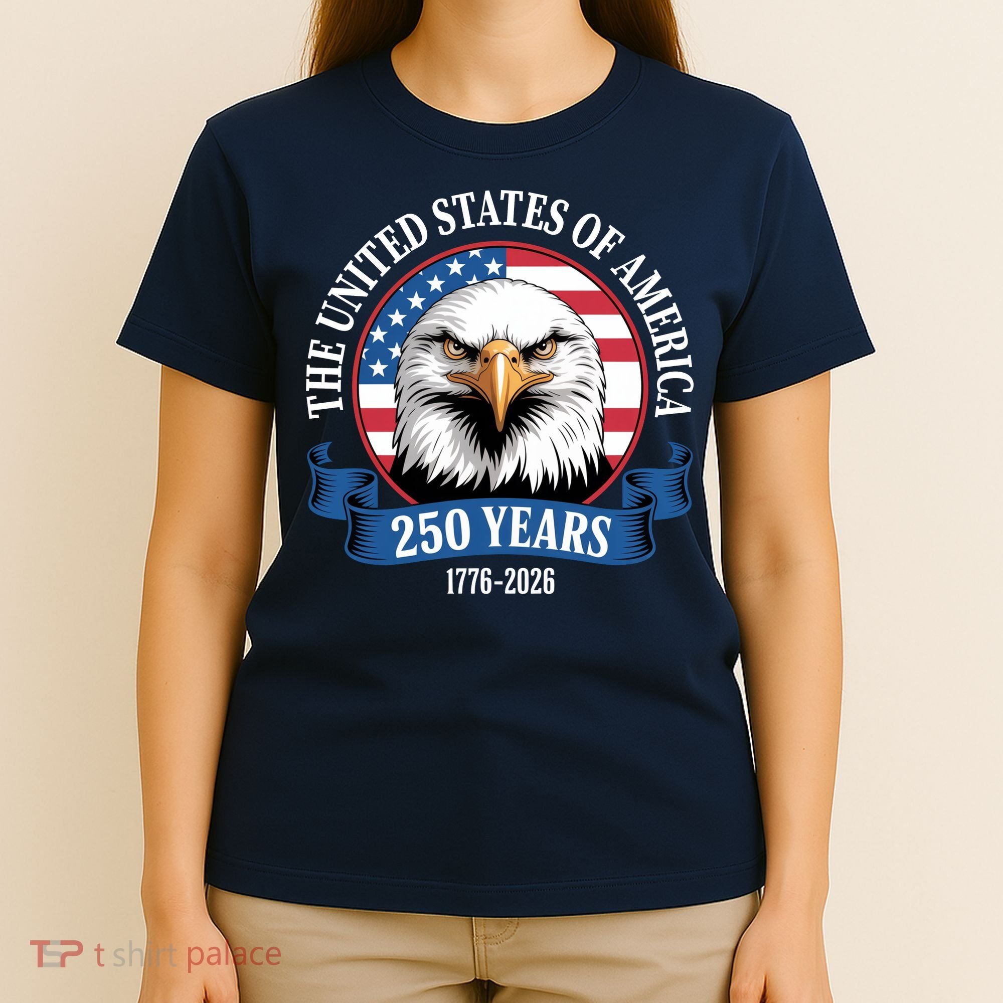 USA 250 Years Bald Eagle Patriotic 250th Anniversary T-Shirt