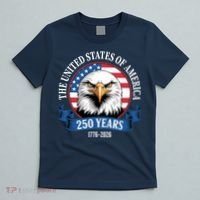 USA 250 Years Bald Eagle Patriotic 250th Anniversary T-Shirt thumb 5