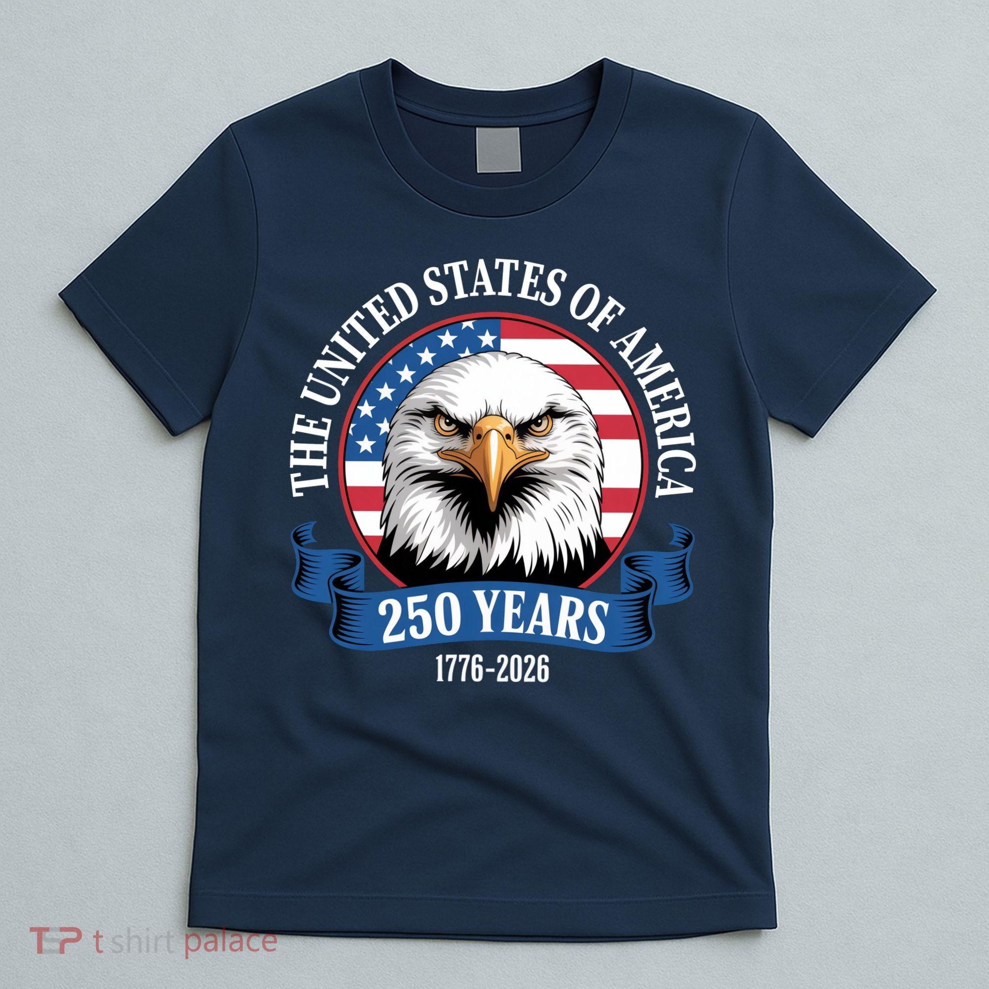 USA 250 Years Bald Eagle Patriotic 250th Anniversary T-Shirt