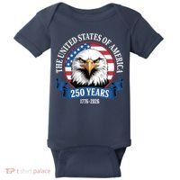 USA 250 Years Bald Eagle Patriotic 250th Anniversary Baby Bodysuit thumb 0