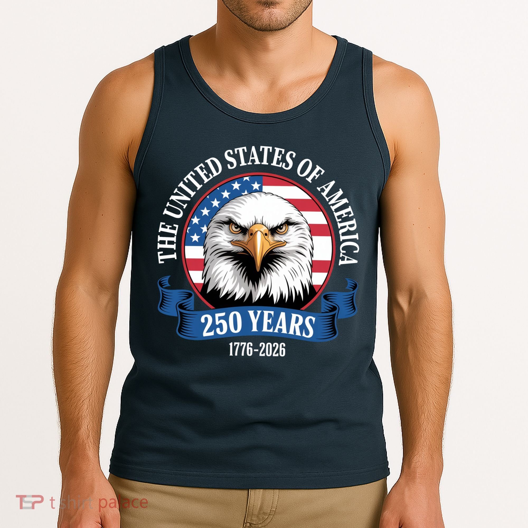 USA 250 Years Bald Eagle Patriotic 250th Anniversary Tank Top