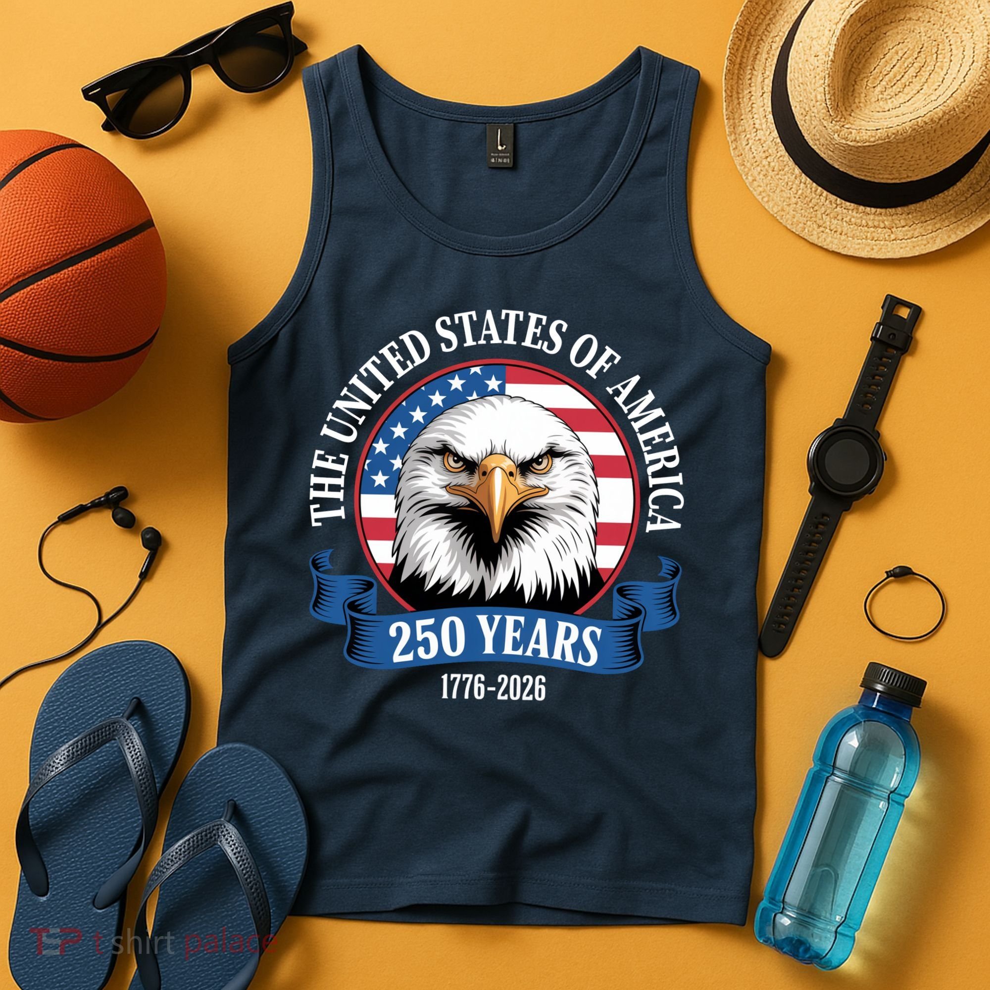 USA 250 Years Bald Eagle Patriotic 250th Anniversary Tank Top