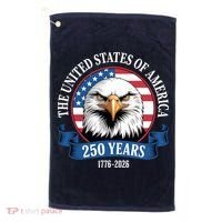 USA 250 Years Bald Eagle Patriotic 250th Anniversary Golf Towel thumb 0