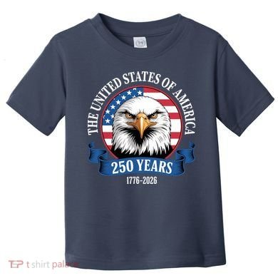 USA 250 Years Bald Eagle Patriotic 250th Anniversary Toddler T-Shirt