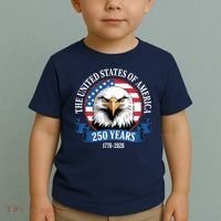 USA 250 Years Bald Eagle Patriotic 250th Anniversary Toddler T-Shirt thumb 2