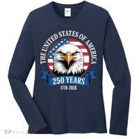 USA 250 Years Bald Eagle Patriotic 250th Anniversary Women's Long Sleeve Shirt thumb 0