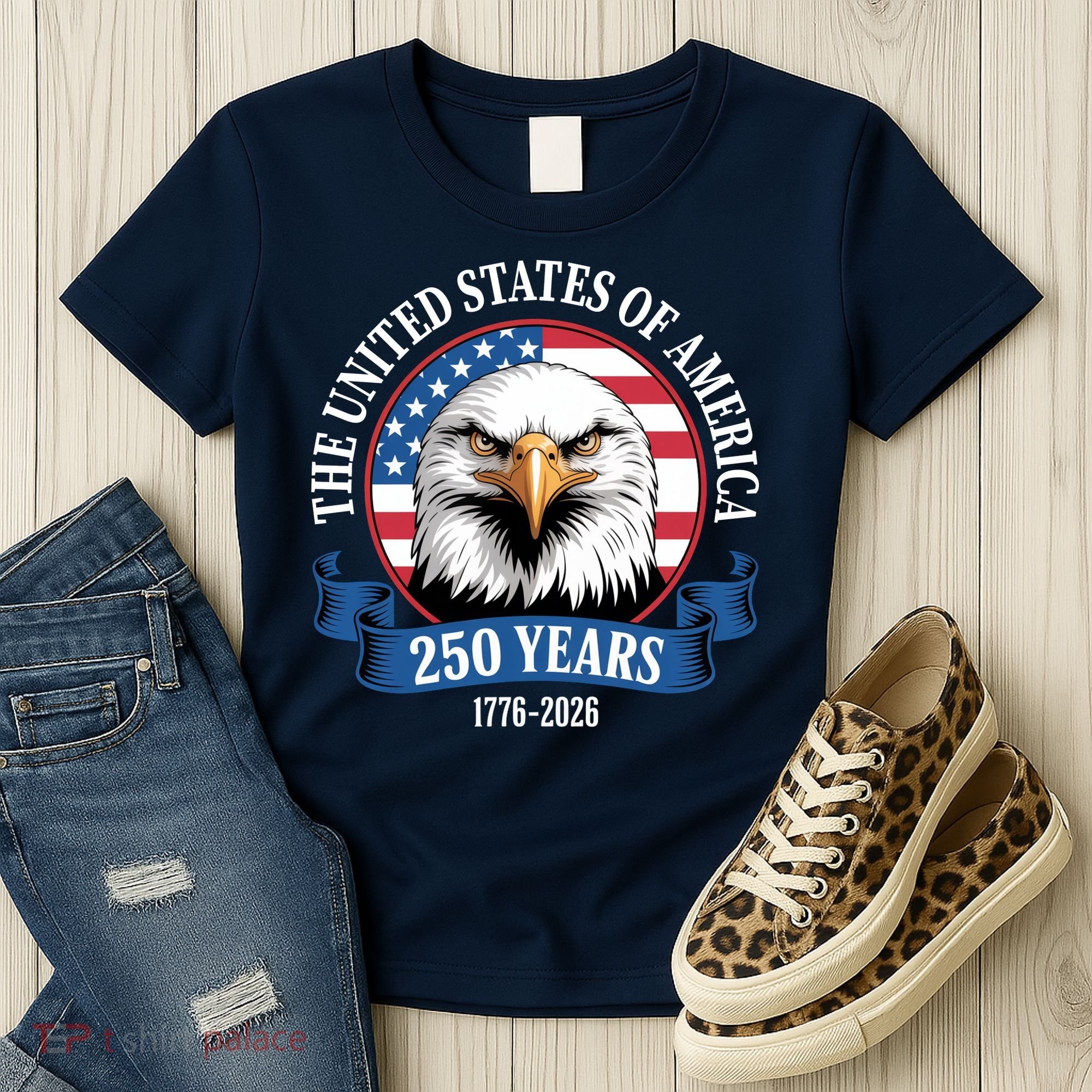 USA 250 Years Bald Eagle Patriotic 250th Anniversary Women's T-Shirt