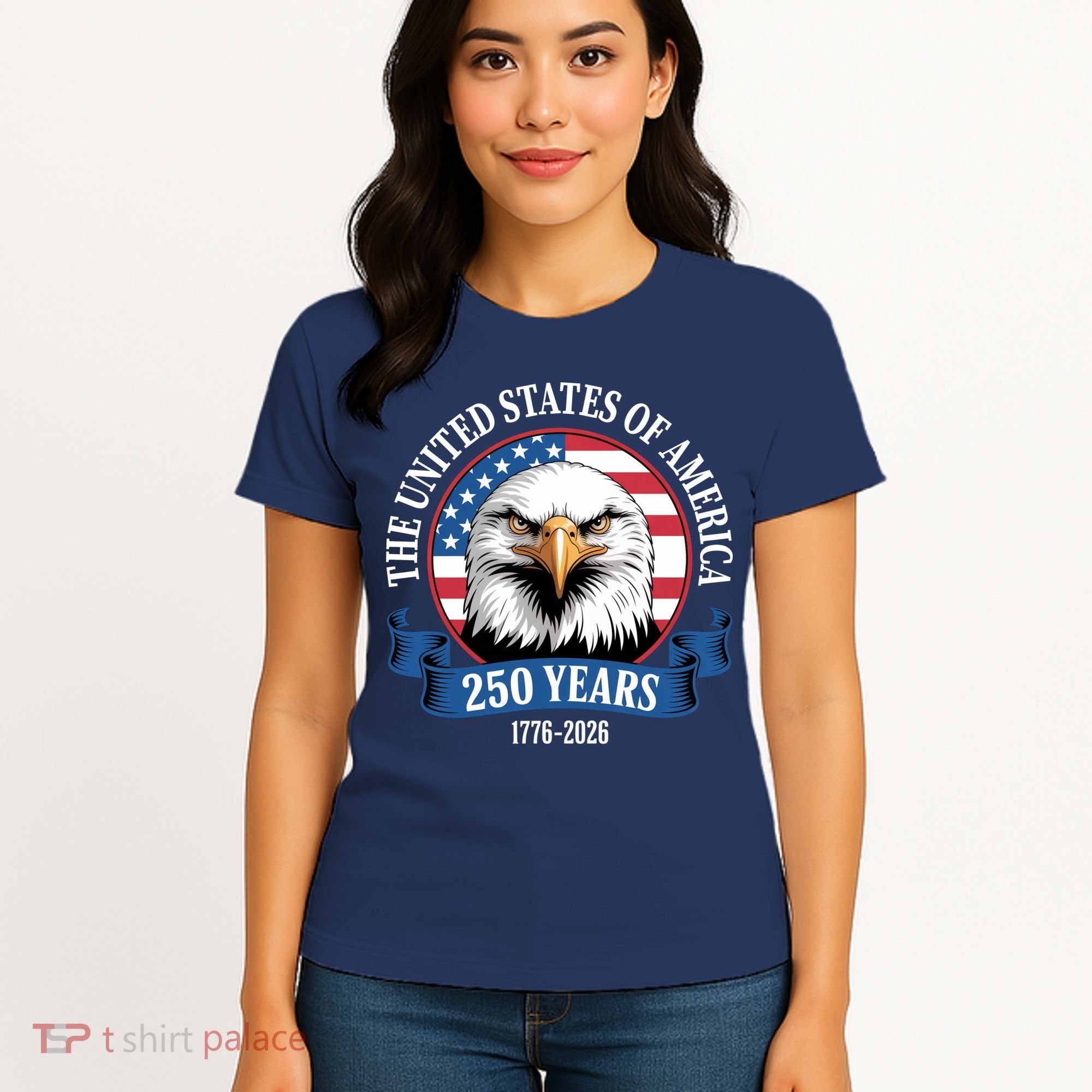 USA 250 Years Bald Eagle Patriotic 250th Anniversary Women's T-Shirt