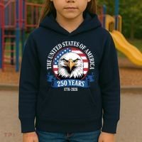 USA 250 Years Bald Eagle Patriotic 250th Anniversary Kids Hoodie thumb 3