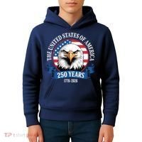 USA 250 Years Bald Eagle Patriotic 250th Anniversary Kids Hoodie thumb 4