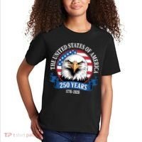 USA 250 Years Bald Eagle Patriotic 250th Anniversary Kids T-Shirt thumb 2