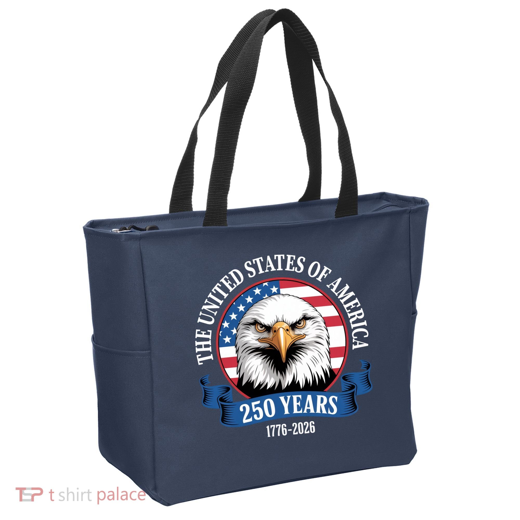 USA 250 Years Bald Eagle Patriotic 250th Anniversary Tote Bag