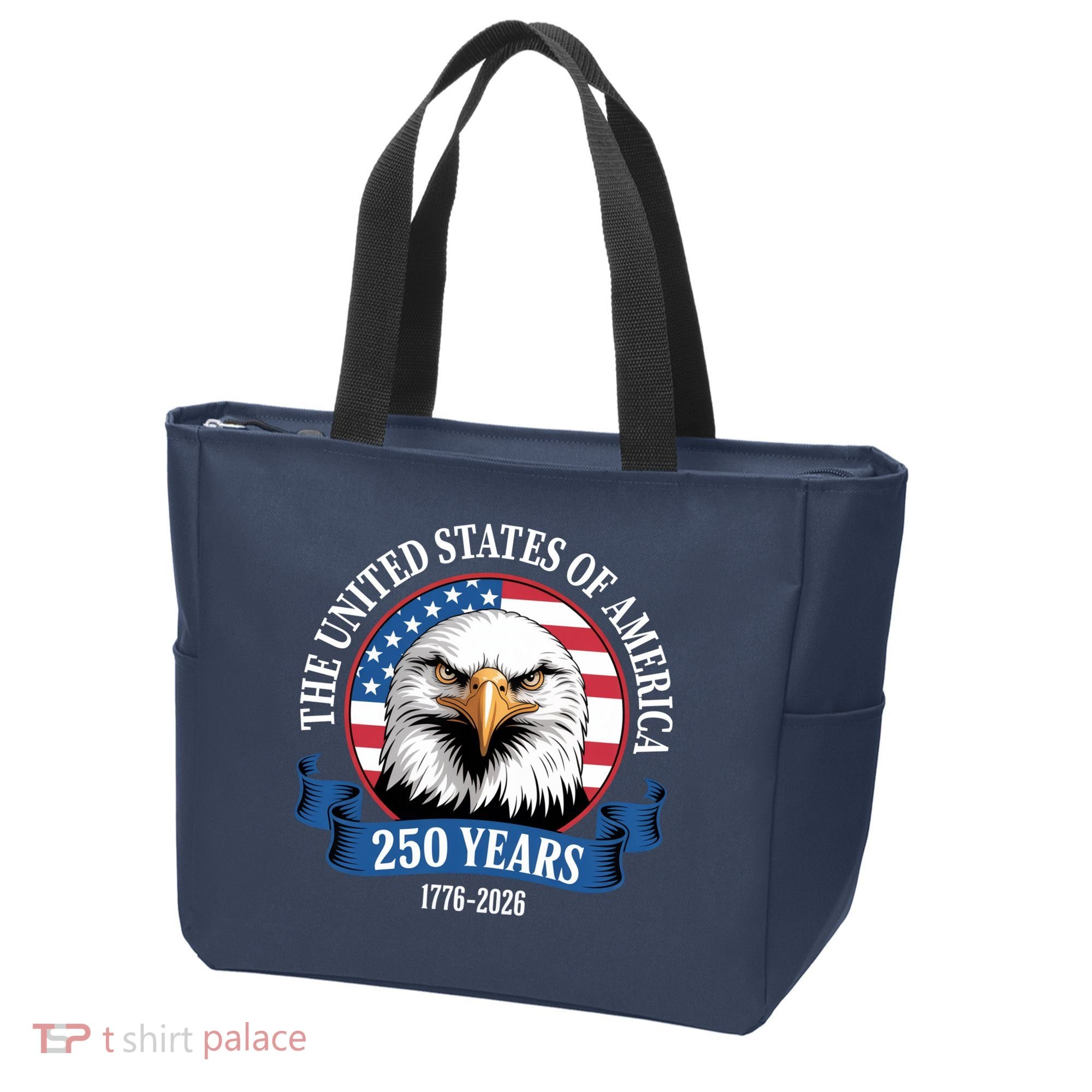 USA 250 Years Bald Eagle Patriotic 250th Anniversary Tote Bag