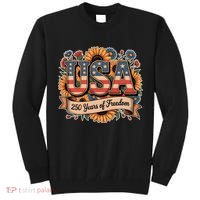 USA 250 Year Of Freedom Sunflowers Tall Sweatshirt thumb 0