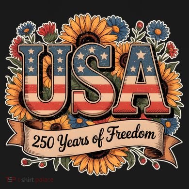 USA 250 Year Of Freedom Sunflowers Tall Sweatshirt
