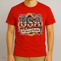 USA 250 Year Of Freedom Sunflowers T-Shirt thumb 3