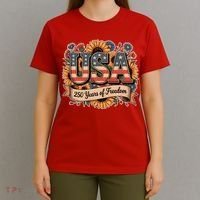 USA 250 Year Of Freedom Sunflowers T-Shirt thumb 4