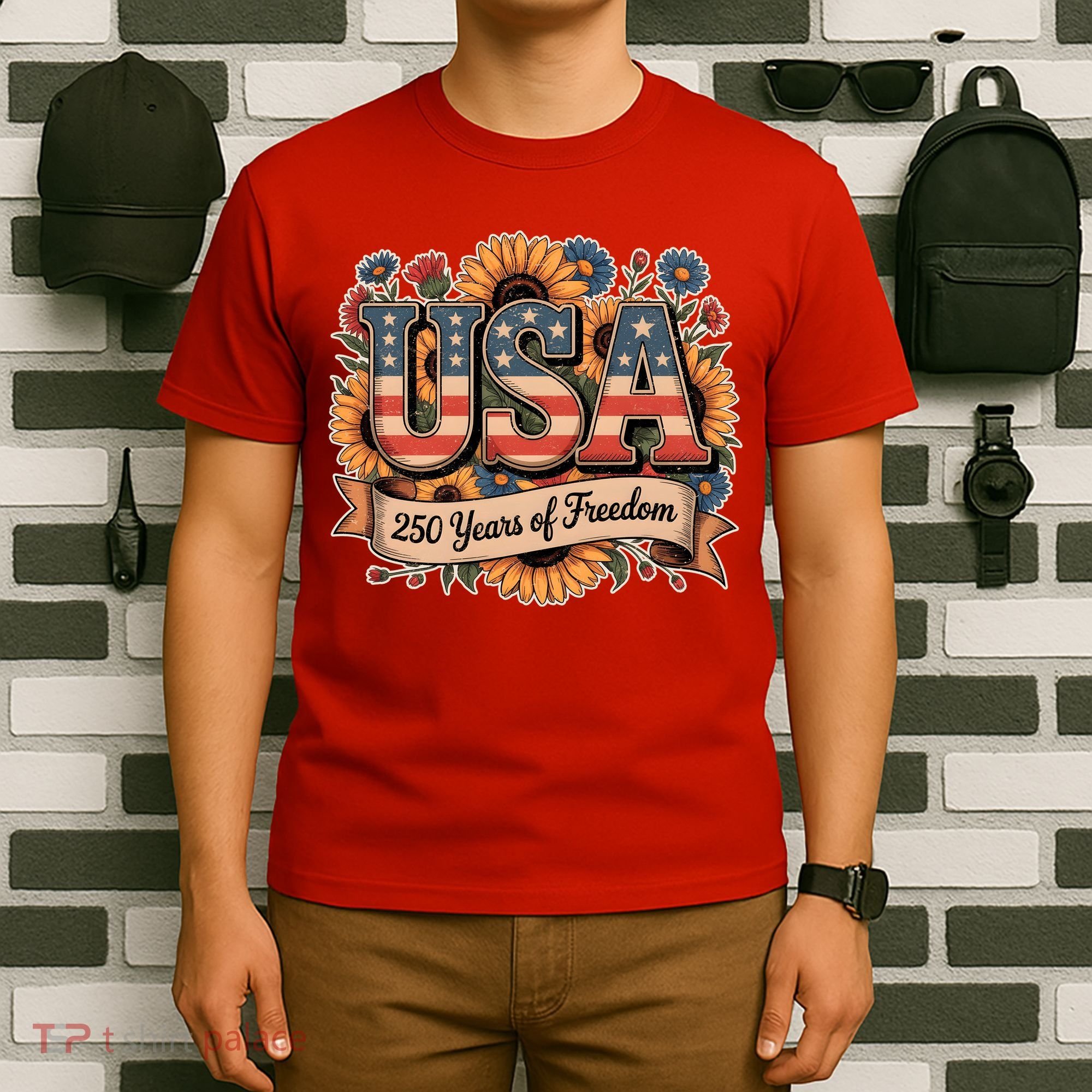 USA 250 Year Of Freedom Sunflowers T-Shirt