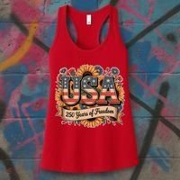 USA 250 Year Of Freedom Sunflowers Women's Tank Top thumb 3