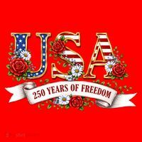 USA 250 Years Of Freedom Santa Hat thumb 1