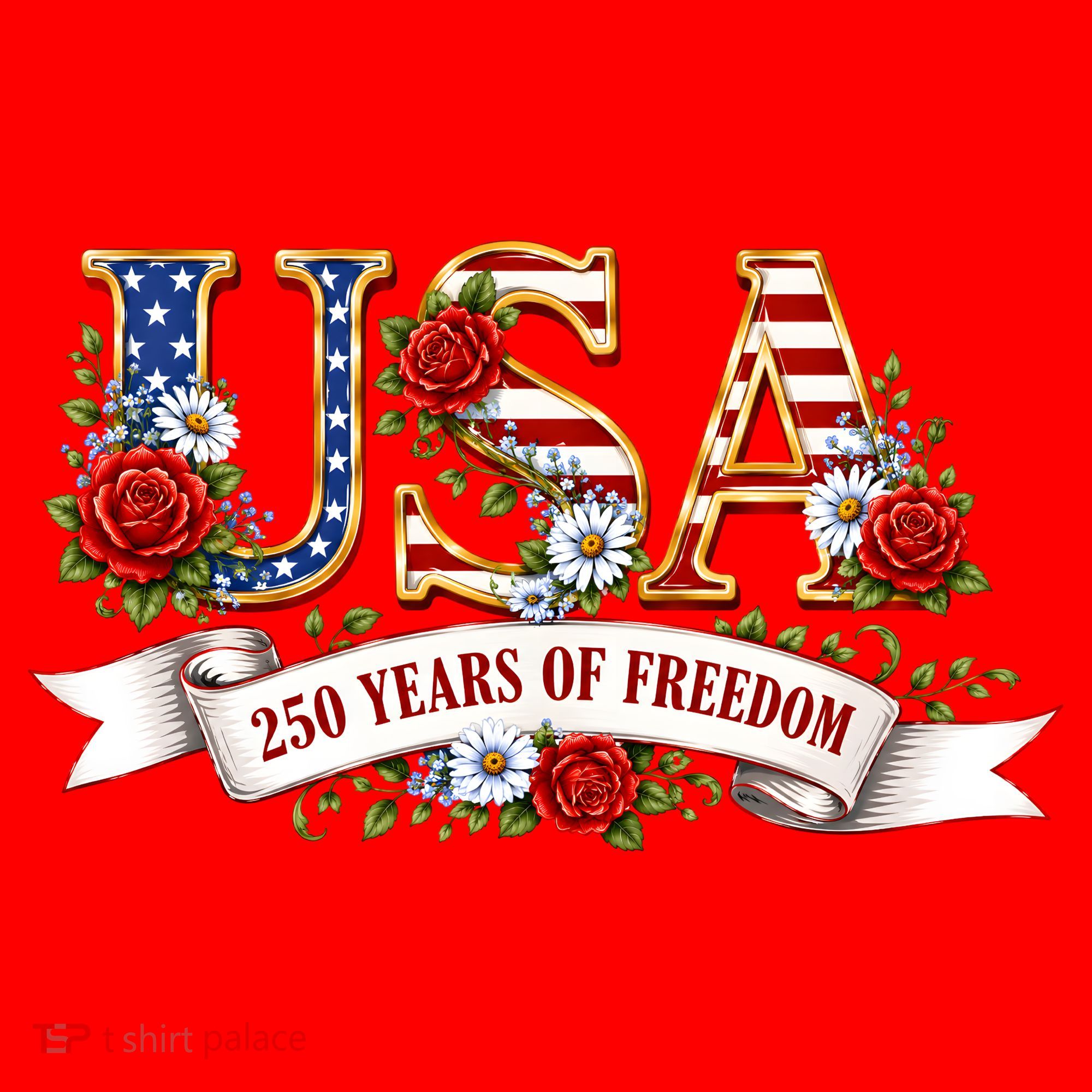 USA 250 Years Of Freedom Santa Hat
