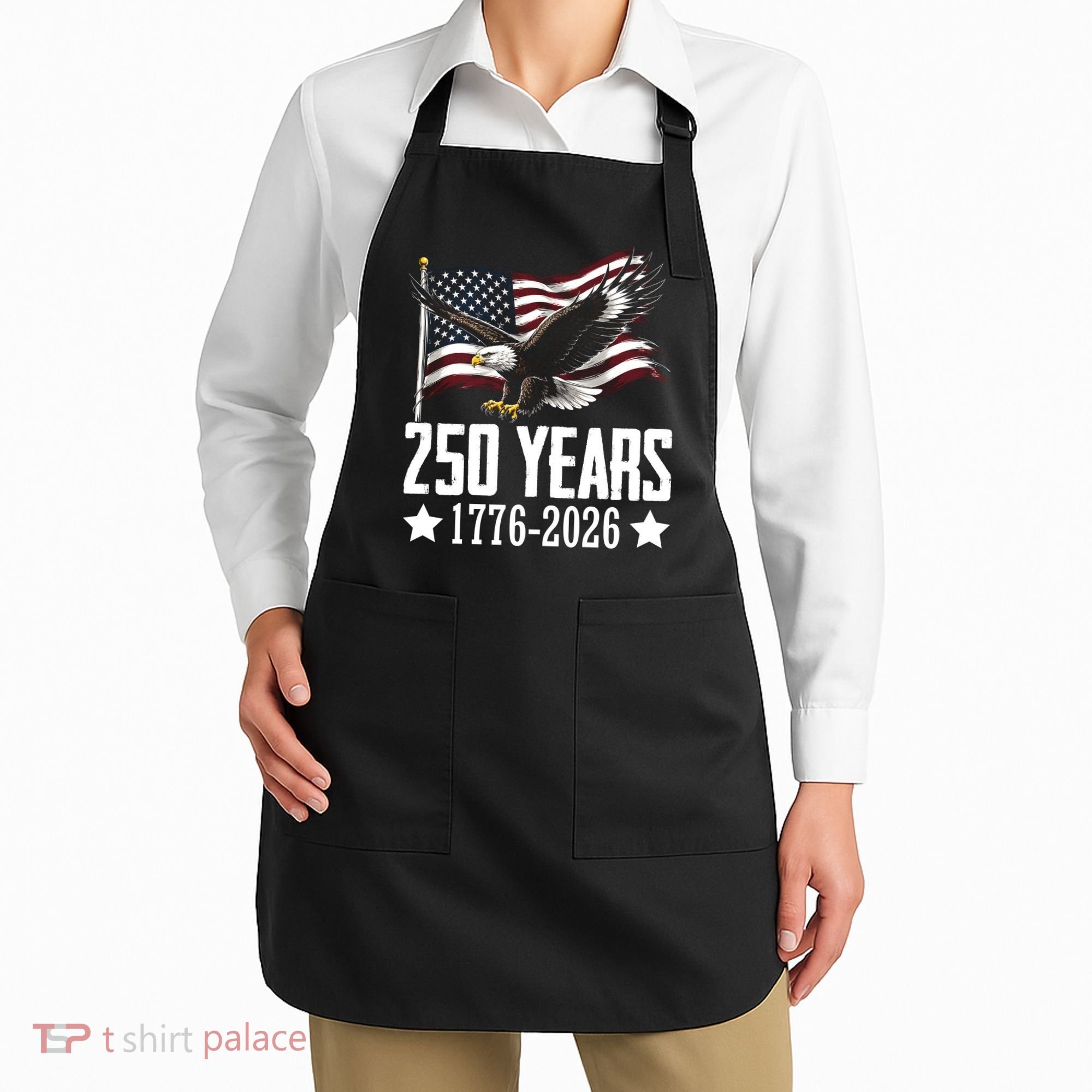 USA 250 Years Eagle 1776-2026 Flag Apron
