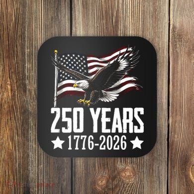 USA 250 Years Eagle 1776-2026 Flag Coaster