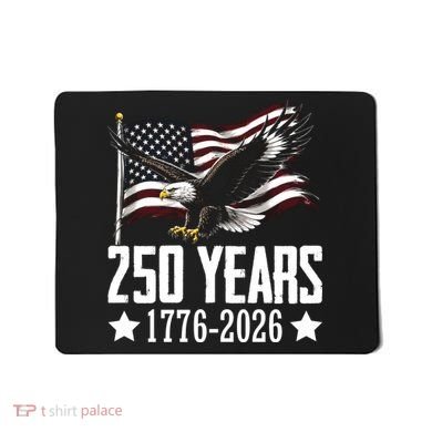 USA 250 Years Eagle 1776-2026 Flag Mousepad
