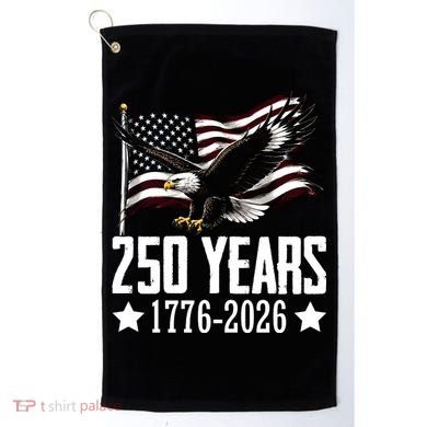 USA 250 Years Eagle 1776-2026 Flag Golf Towel
