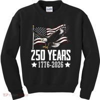 USA 250 Years Eagle 1776-2026 Flag Kids Sweatshirt thumb 0