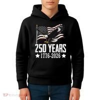 USA 250 Years Eagle 1776-2026 Flag Kids Hoodie thumb 4