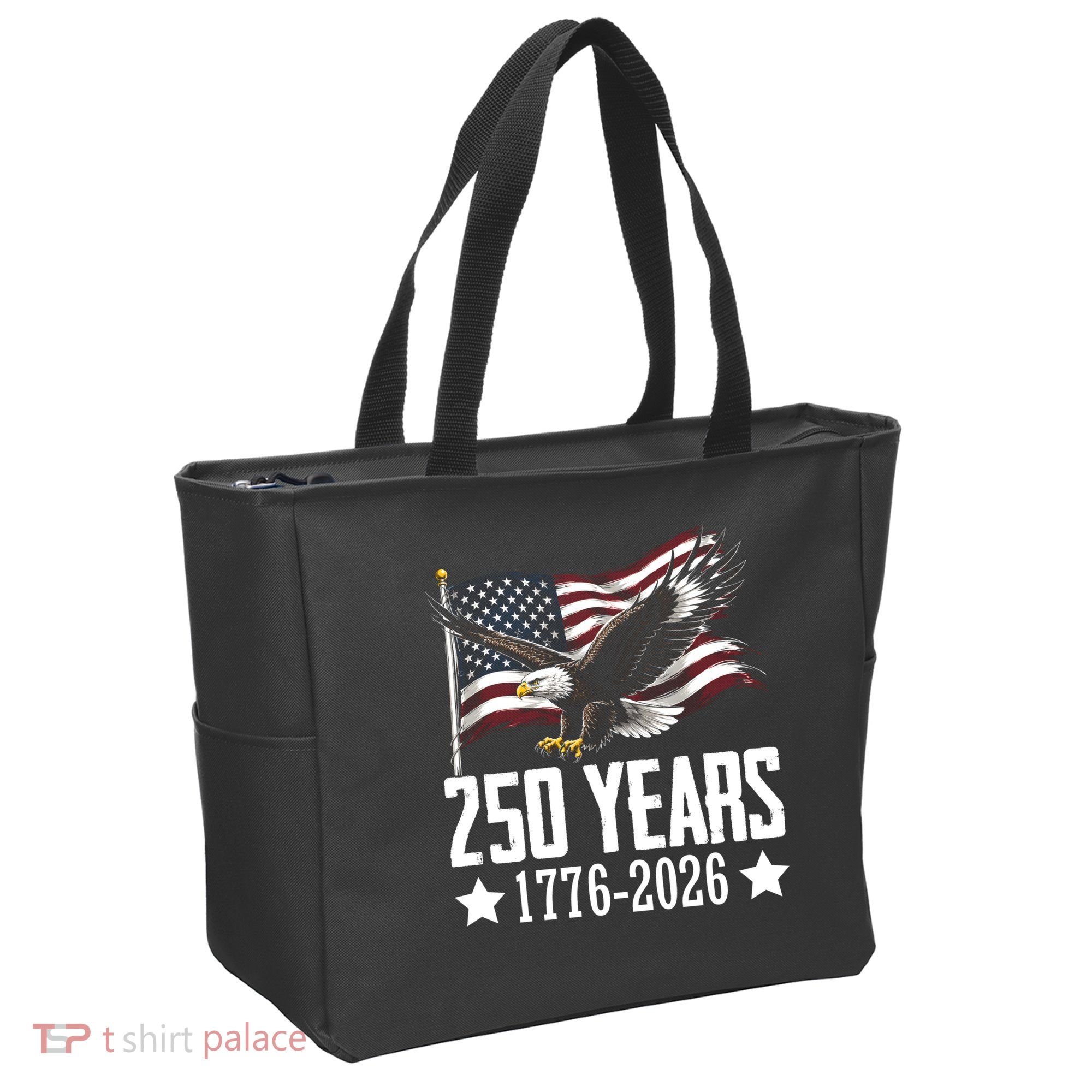 USA 250 Years Eagle 1776-2026 Flag Tote Bag