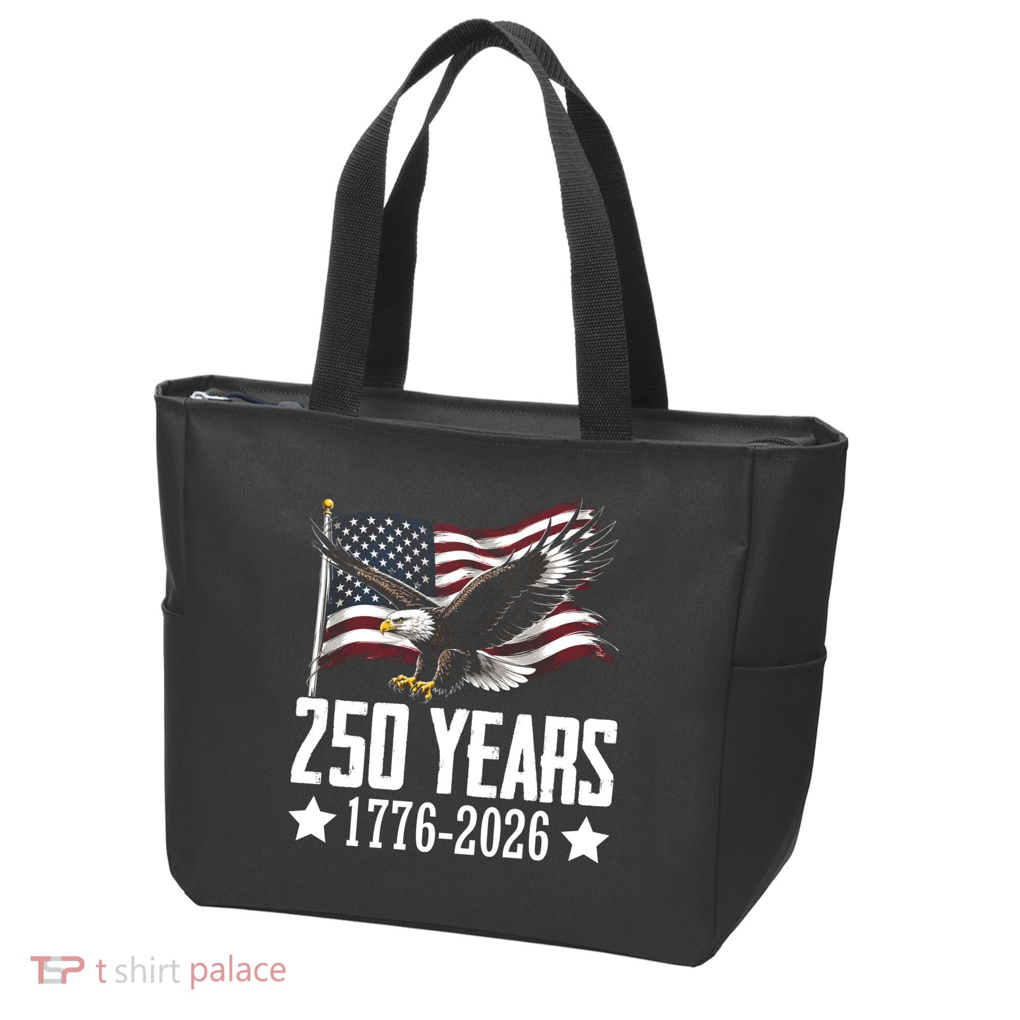 USA 250 Years Eagle 1776-2026 Flag Tote Bag