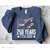 USA 250 Years Eagle 1776-2026 Flag Sweatshirt thumb 2