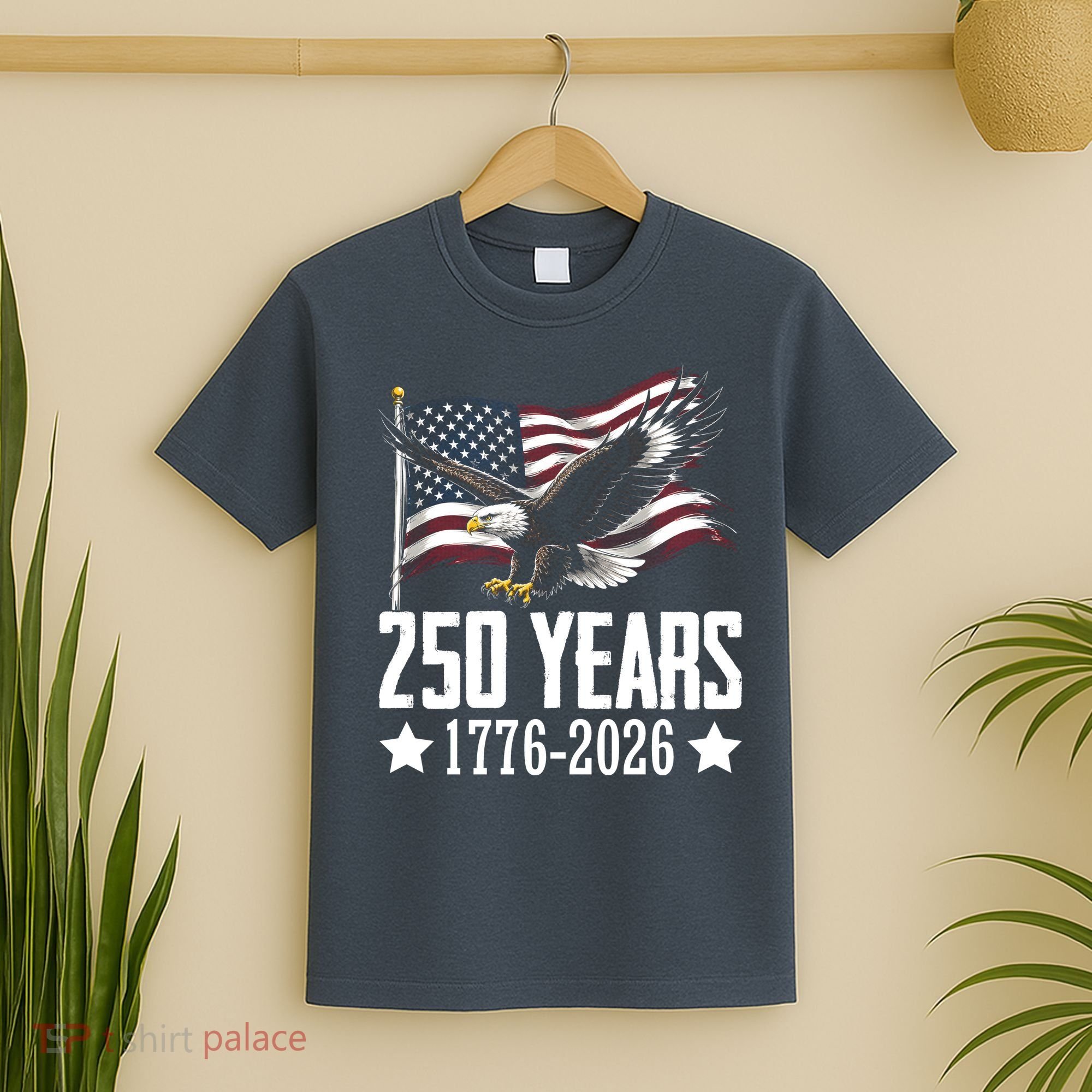 USA 250 Years Eagle 1776-2026 Flag T-Shirt