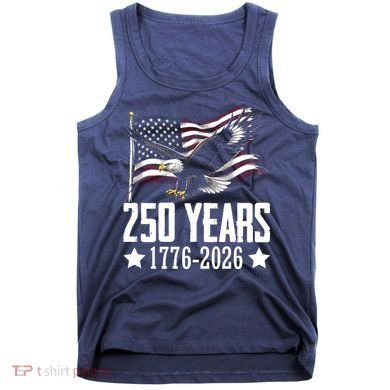 USA 250 Years Eagle 1776-2026 Flag Tank Top