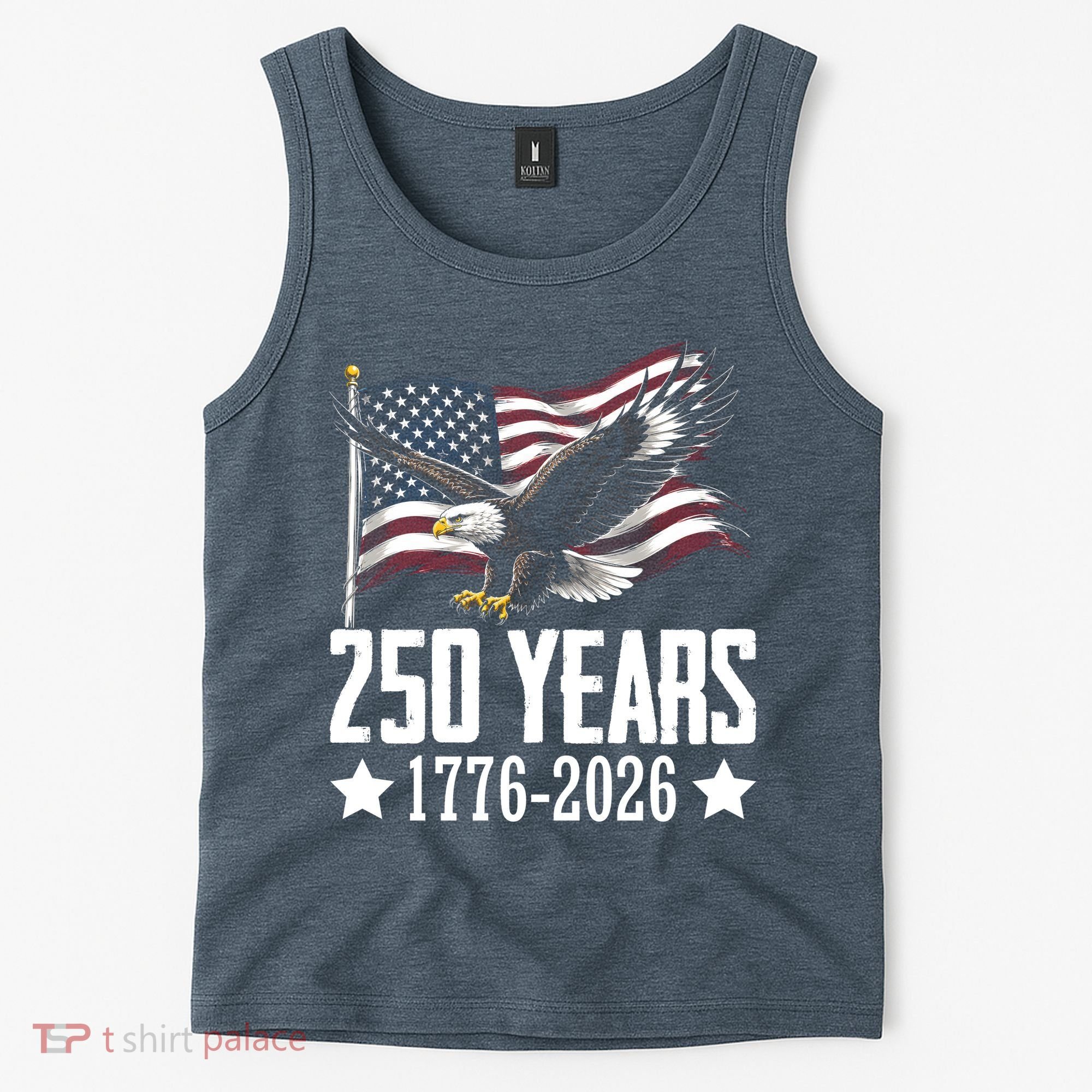 USA 250 Years Eagle 1776-2026 Flag Tank Top