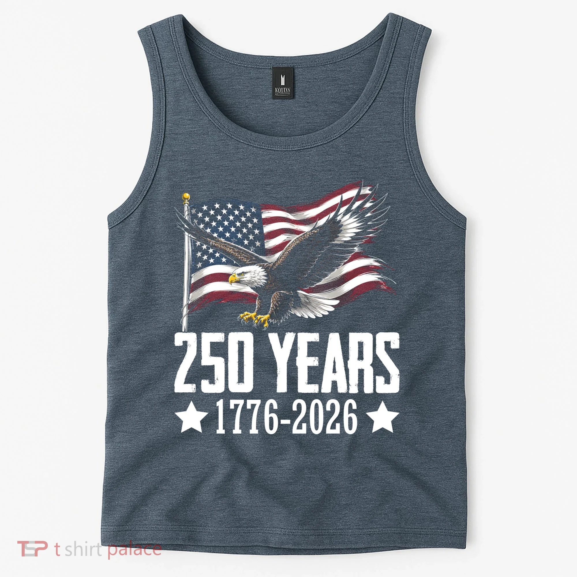 USA 250 Years Eagle 1776-2026 Flag Tank Top