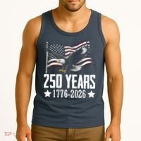 USA 250 Years Eagle 1776-2026 Flag Tank Top thumb 3