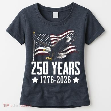 USA 250 Years Eagle 1776-2026 Flag Women's T-Shirt