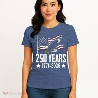 USA 250 Years Eagle 1776-2026 Flag Women's T-Shirt thumb 4
