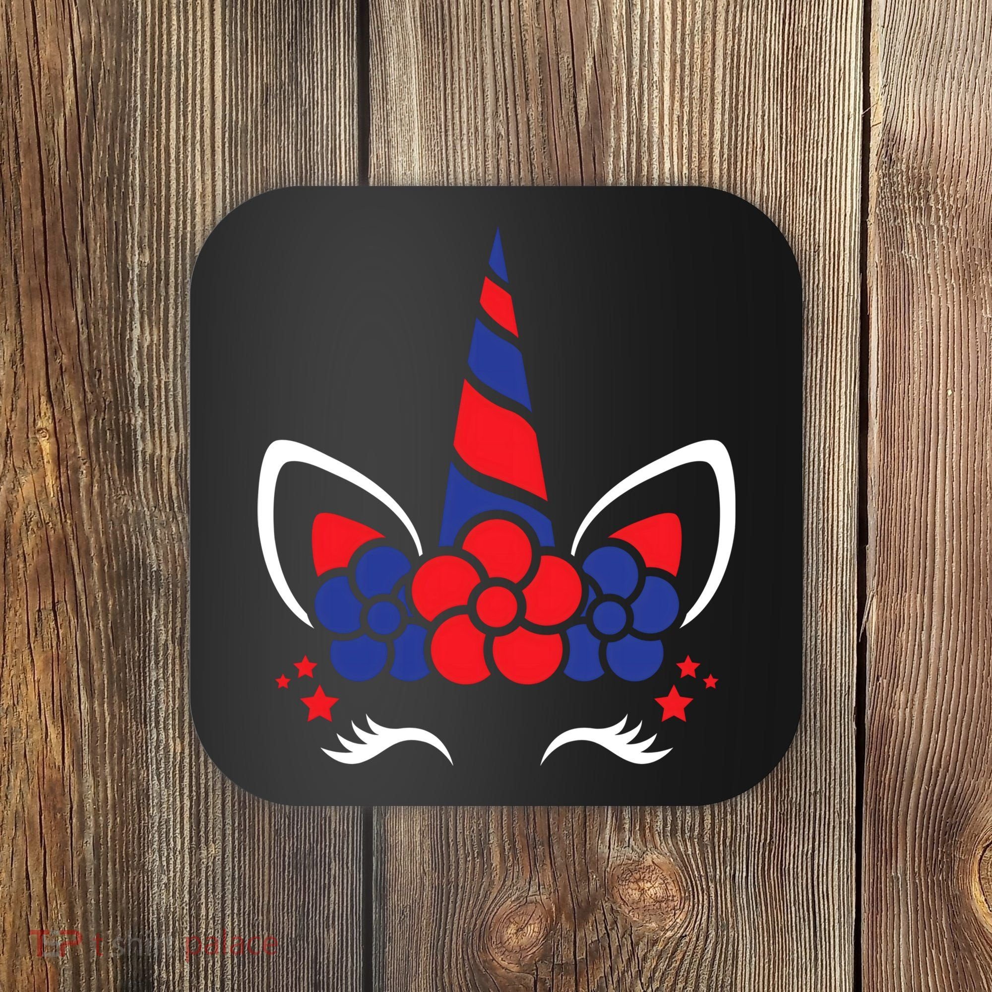 Unicorn 4th Of July Coaster