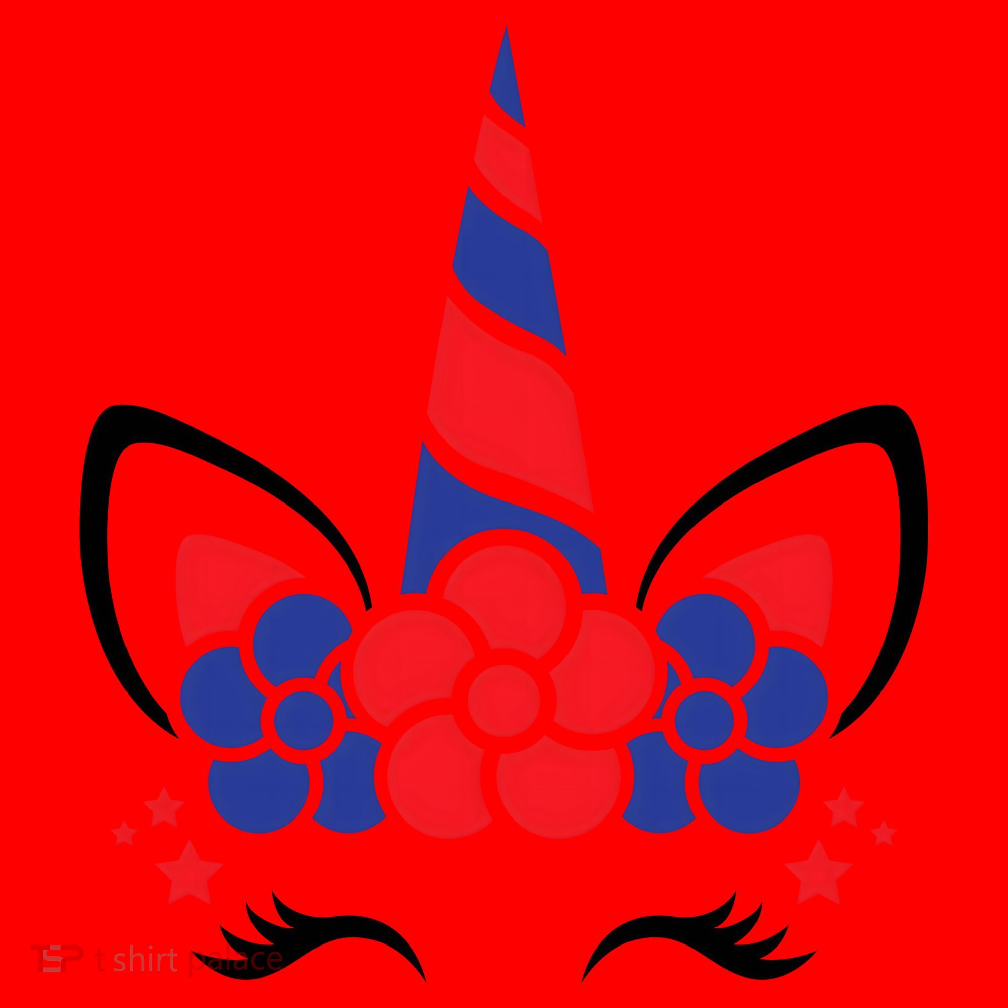 Unicorn 4th Of July Santa Hat