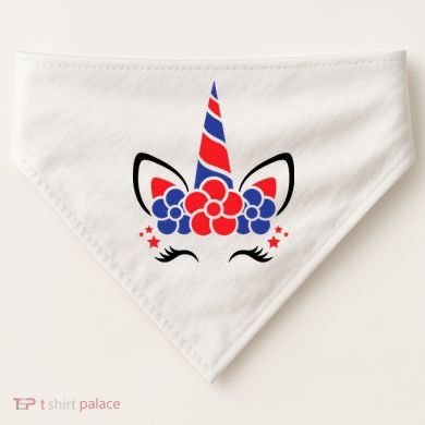 Unicorn 4th Of July USA-Made Doggie Bandana