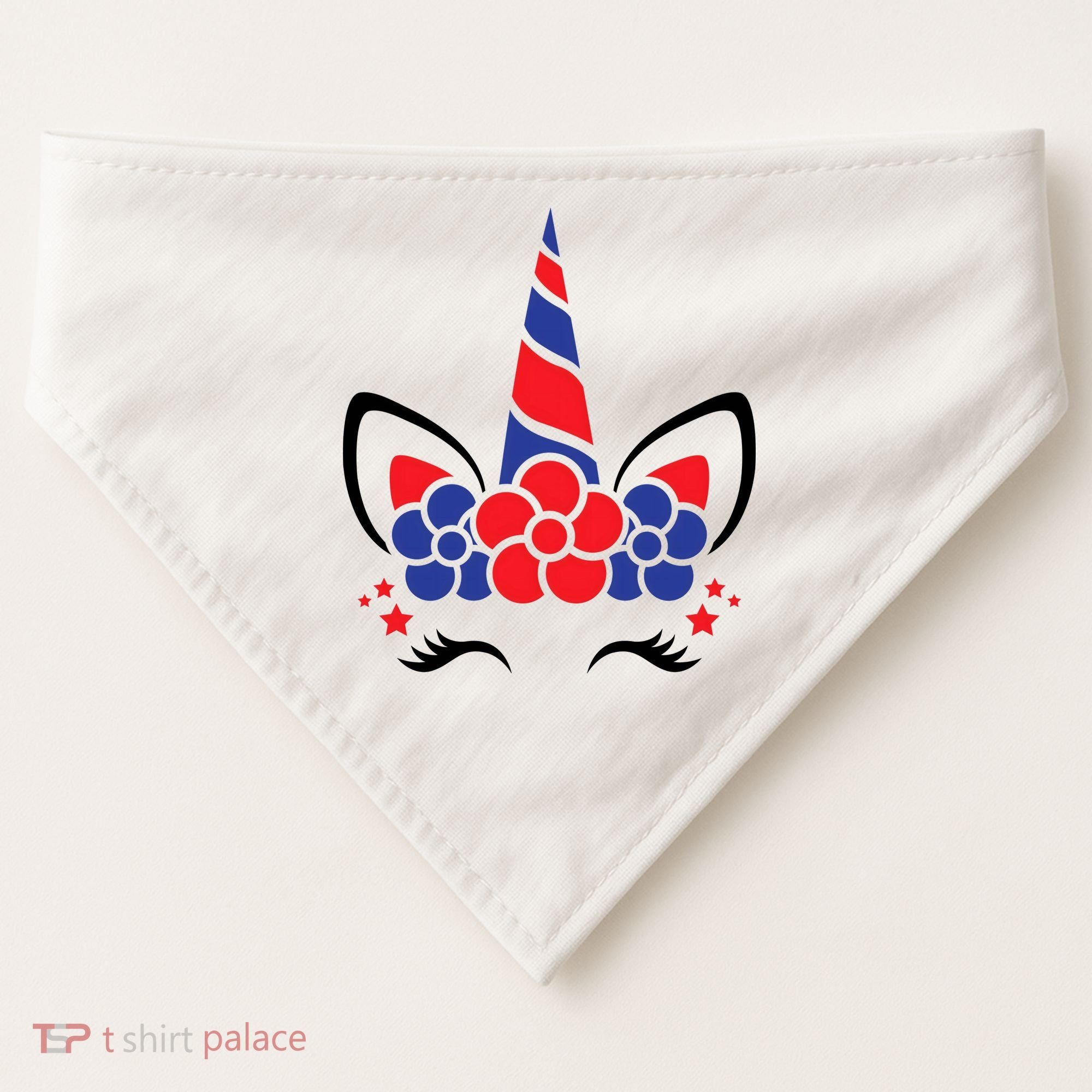 Unicorn 4th Of July USA-Made Doggie Bandana