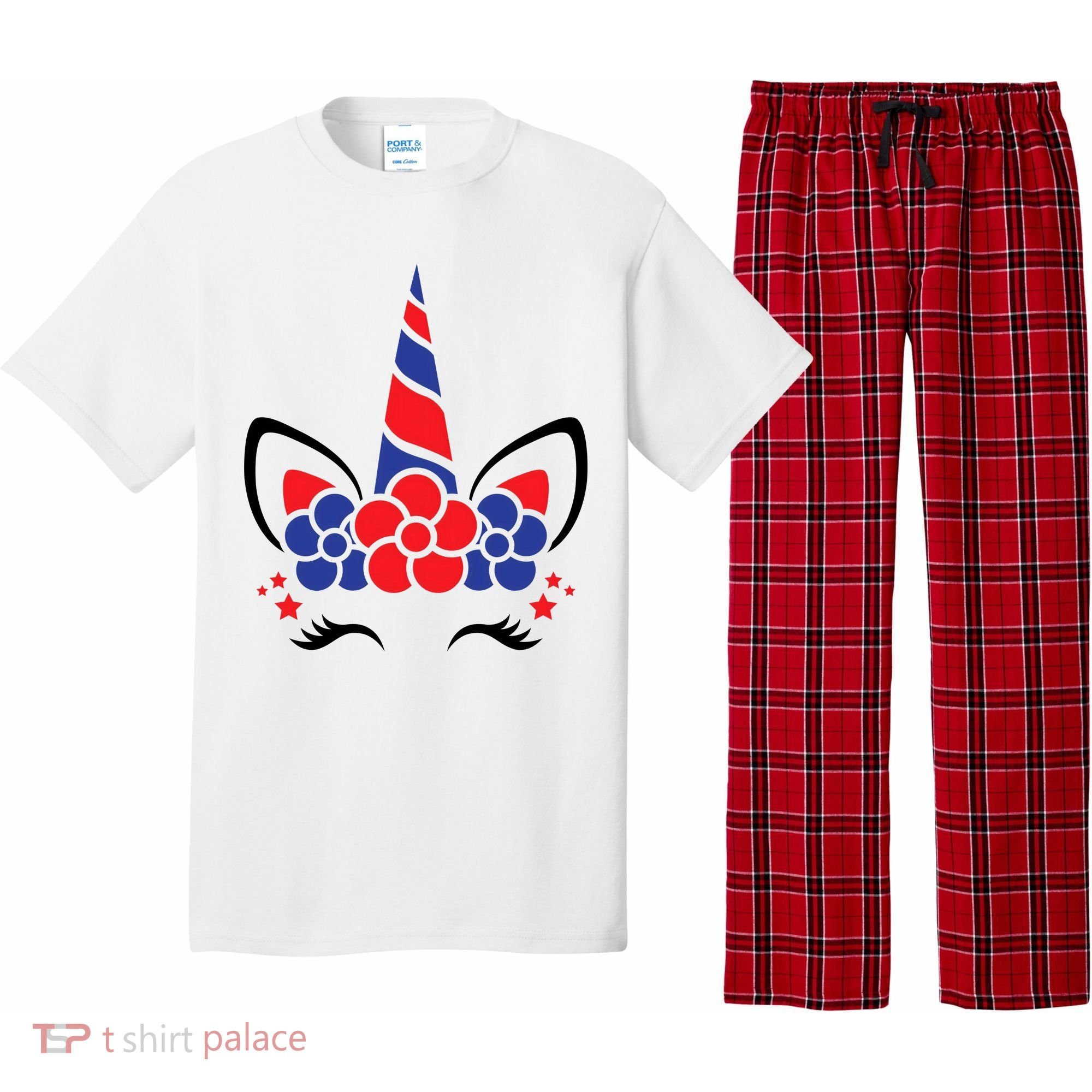 Unicorn 4th Of July Pajama Set