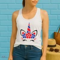 Unicorn 4th Of July Women's Tank Top thumb 2