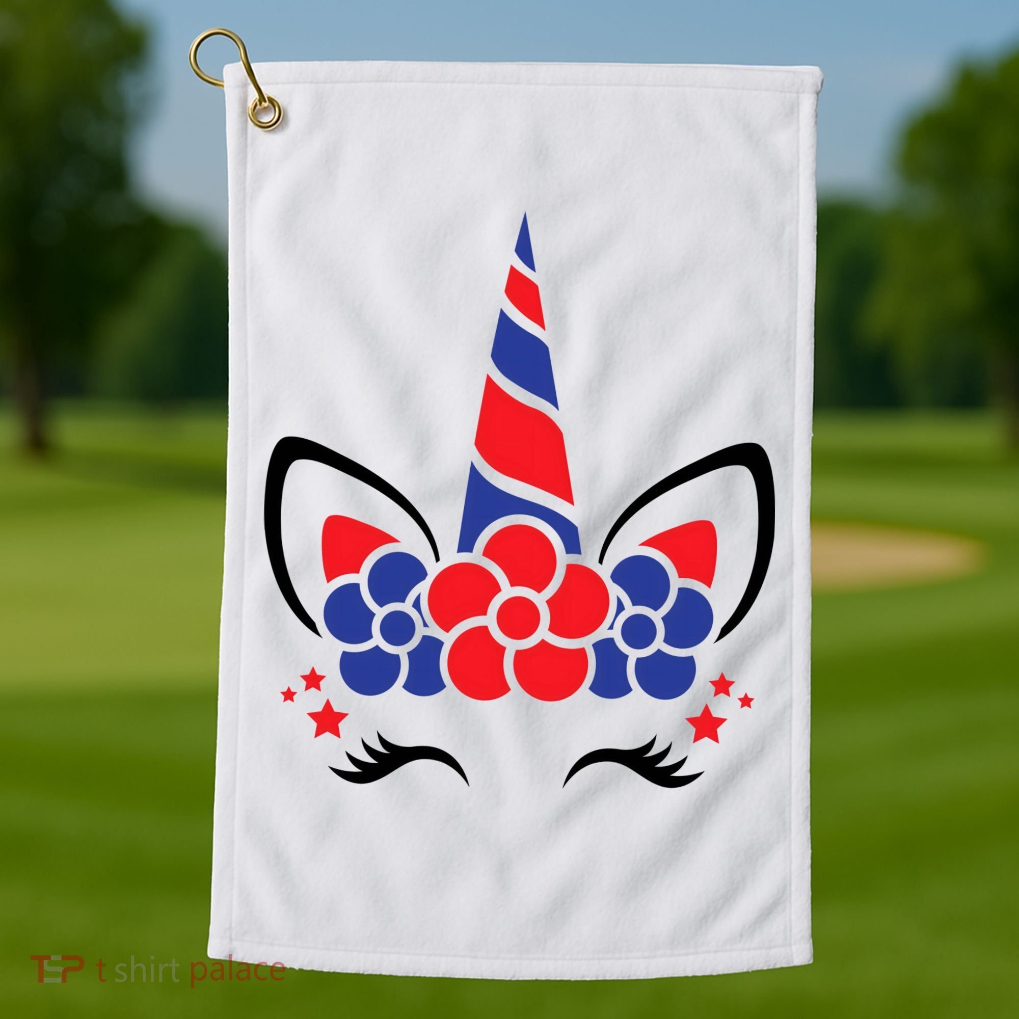 Unicorn 4th Of July Golf Towel