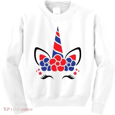Unicorn 4th Of July Kids Sweatshirt