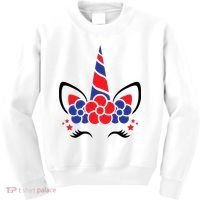 Unicorn 4th Of July Kids Sweatshirt thumb 0